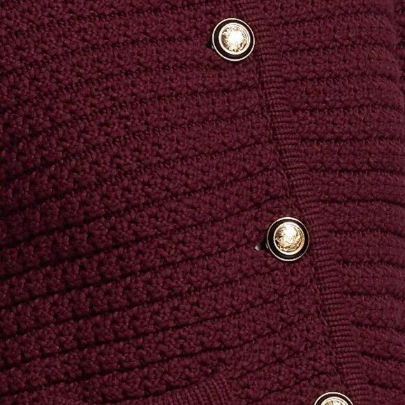 NEW Ba&sh Gaspard Cardigan Sweater - Bordeaux  - medium - New With Tags - Picture 7 of 7